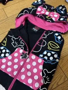 BABYDOLL ミニーマウス柄 フード付きベスト