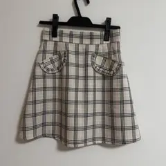 evelyn エブリン スカート チェック ベージュ SK ボトムス フリル