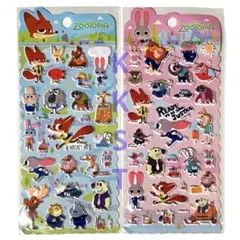Disney ズートピア ぷっくりシール 2枚セット ぷくぷくシール