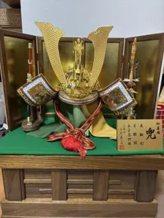 源氏大獅噛兜 理実 カブト 兜飾り 五月人形 和飾り 美術工芸 端午の