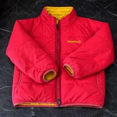 mont-bell 中綿コート リバーシブル　レッド/イエロー 110センチ