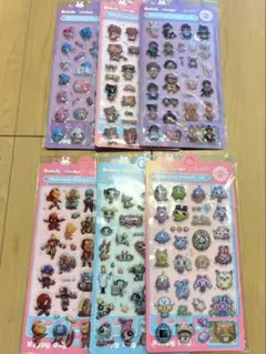 ボンボンドロップ風 ぷくぷくシール 6枚セット／空気入り キャラクターシール