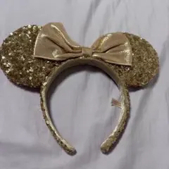 ディズニー ミニーマウス耳カチューシャ ピンクゴールド