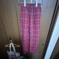 赤チェック パンツ