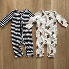 Baby GAP ストライプとクマ柄ロンパース　3-6month 2点セット
