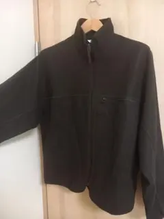 【着用一回】ユニクロU　ブラッシュドジャージーブルゾン　ダークブラウン　M