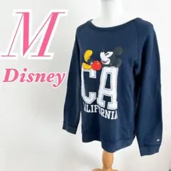 Disney ミッキー トレーナー M ネイビー　スウェット　カジュアルコーデ
