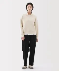 無印良品 洗いざらし コットンイージーテーパードパンツ