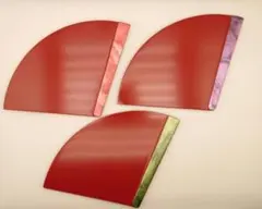 京漆匠 象彦 虹彩 朱末広 銘々皿セット 3枚セット