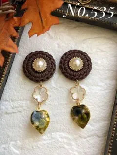 むーんくん専用♡レザー風カボション ハンドメイドピアス イヤリング