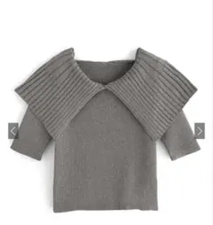 GRL ビッグカラーリブニットトップス[ze806]