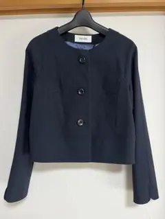 PINORE ノーカラージャケット ネイビーのサムネイル