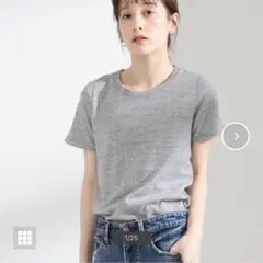 Ｒａｙ　ＢＥＡＭＳ　コットン　天竺　クルーネックＴ　グレー