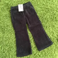 新品未使用タグ付無印良品☆コーデュロイパンツ黒ストレッチサイズ90定価¥1000