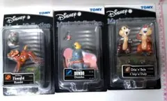 ディズニー マジカルコレクション大きめフィギュア、バンビ、ダンボ、チップ&デール