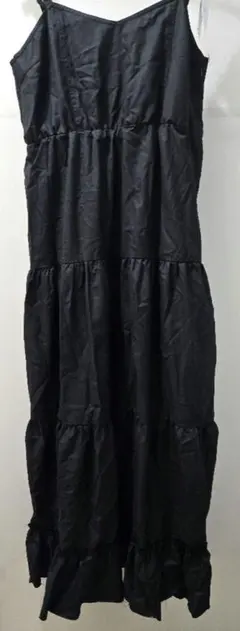 jouetie ティアードワンピース バックレースアップリボン キャミワンピ 黒