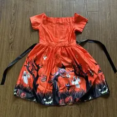 キッズ ハロウィン ドレス 魔女 かぼちゃ ワンピース コスプレ 女の子 140