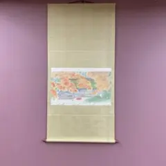 美品 掛け軸 北原亮作 愛石茶屋図 共箱 太宰府天満宮 紅葉 秋掛け 美品 掛け軸 北原亮作 愛石茶屋図 共箱 太宰府天満宮 紅葉 秋掛け