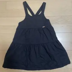petit main 女の子　キルティングワンピース　黒　100