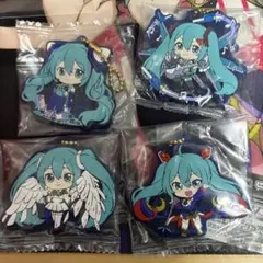 ガンダム　初音ミク　スペシャルラバーマスコット　4種セット