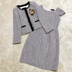 美品✨アンタイトル サイズ3 ツイード ワンピースセットアップスーツ セレモニー