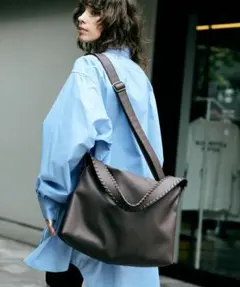 cii】2WAYワンハンドルショルダーバッグ ダークブラウン - メルカリ