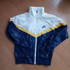 Nike ナイロンジャケット Mサイズ ホワイト/ネイビー/イエロー