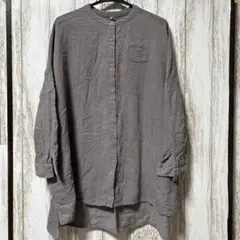 オーバーサイズ グレー シャツ 長袖