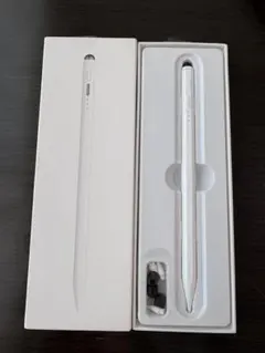 ipad専用タッチペン　Apple Pencil互換 ホワイト 替えゴム付き
