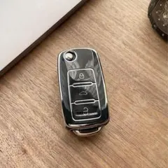 フォルクスワーゲン VW キーケース TPU 黒 銀 キー カバー キーレス 鍵
