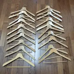 大量】木製ハンガー 75本 まとめ売り 衣類ハンガー 収納 現状販売 大人