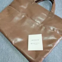 【美品】大人気　INDEED ビジネスバッグ レザー ブラウンのサムネイル