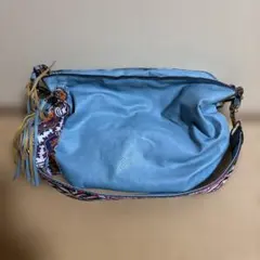 EXPUターコイズブルーショルダーバッグ