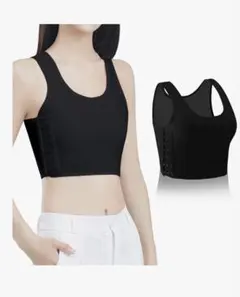 ナベシャツ　胸つぶし　ショート丈　2XL ブラック