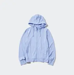 エアリズム　UVカットメッシュパーカー　L　ユニクロ　ブルー