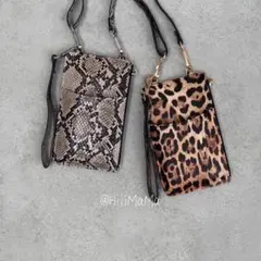 ⭕️ミニポシェット レオパード ポーチ 財布 ユニセックス プチプラシンプル