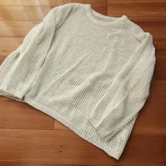 試着のみearth music&ecology ラメアイボリー セーター