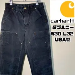 カーハート ダブルニー ペインターパンツ ダック フェード 黒 USA製 W30