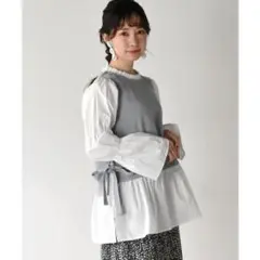 【ems excite】サイドリボンドッキングチュニック﻿