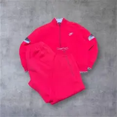 90s ナイキ セットアップ M ピンク 刺繍ロゴ スポーツMIX シティボーイ