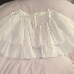 BODY LINE ホワイト ミニ フリル パニエ