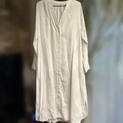 ホワイト シャツドレス 長袖のサムネイル