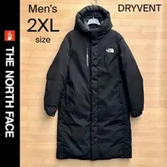 2XL ザ ノースフェイス ダウンコート ロング ダウン 黒 ベンチコート