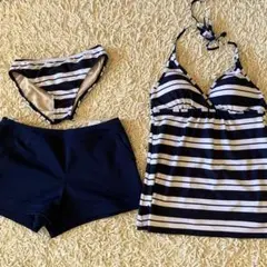 レディース セパレート水着 3点セット ボーダーのサムネイル