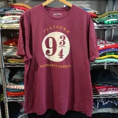 USA古着 ハリーポッター 9と4分の3番線 プリント ムービー Tシャツ