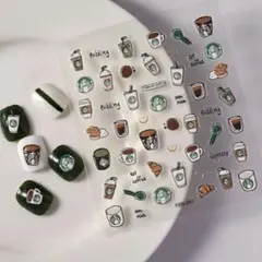 〈新品未使用〉3Dエンボス　ネイルシール ステッカー　フラペチーノ　コーヒー