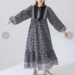 美品✨Sonny Label MIXプリントオリエンタルコットンワンピース