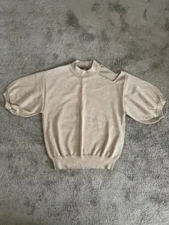 INGNI ラメ入り半袖セーター　ゴールド　レディース　Mサイズ