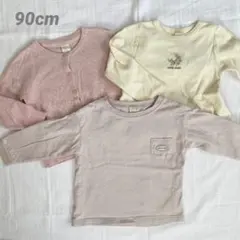 petit main 刺繍デザイン Tシャツ 3枚セット 90