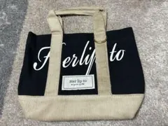 herlipto HLT Canvas Mini Tote black - メルカリ